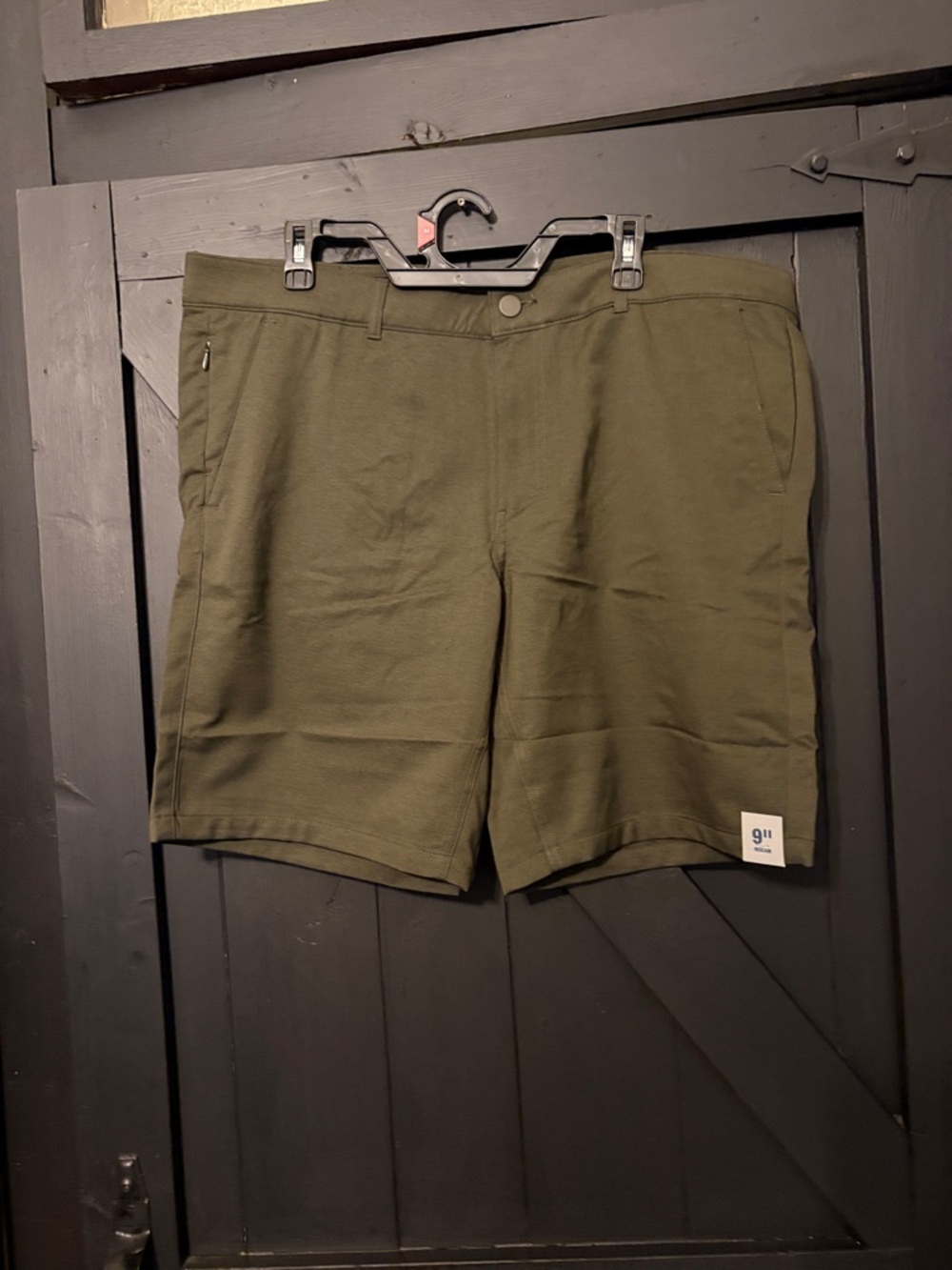 George Olive Green Flat Front Men’s Shorts